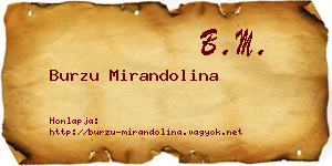 Burzu Mirandolina névjegykártya